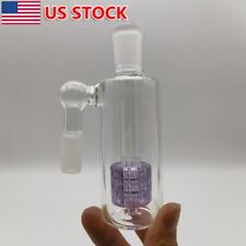 1x 14mm Ash Catcher 90 Degree Glass Water Bong Purple Thick Pyrex Glass Fitter picture