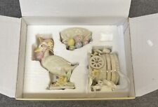 LENOX EASTER BLOSSOMS DUCK CART 3 piece sculpture set --- -- NEW in BOX With COA picture