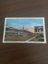 Louisville Kentucky~Churchill Downs Race Track~Derby Day~Winner Inset~1930s PC picture
