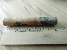 Vintage Hand Painted Wooden Hand Sewing Needle Case picture