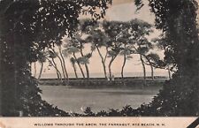 Rye Beach, New Hampshire Postcard The Farragut Hotel Pier Willows c 1920   O4 picture