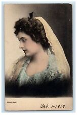 1913 Miriam Nesbit, Actress Photo Hand Colored Antique Posted Postcard picture