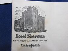 FIVE c1930'S DIFFERENT CHICAGO HOTEL ENVELOPES 2 SHERMAN BISMARK STEVENS DRAKE#1 picture