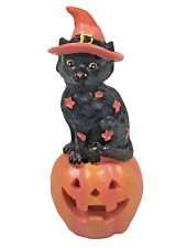 Lighted Jack O Lantern with Black Cat for Annalee Halloween Displays picture