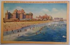 Postcard Atlantic City NJ Early 1900s RARE Traymore Chalfonte Hotel Beach Pier  picture