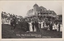 RPPC c1910s Chautauqua Hotel Lake Madison South Dakota SD Crowds Postcard 6685d2 picture
