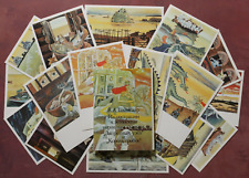 Full Set 16 USSR postcard 1988 TAMMSAAR. Surreal ESTONIA tales. Mushrooms king.. picture