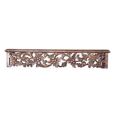 Hand Carved Decorative Brown Wooden Wall Mounted Shelf/ Shelves / Bracket B10 picture