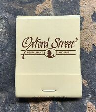 Oxford Street Restaurant and Pub Matchbook. Vintage. Not Used  picture