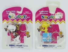 Vintage Pilot Snoopy and Woodstock Keychains by IRWIN - New in Package - READ picture