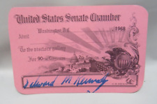 Senate Chamber Pass 1968 Edward M. KENNEDY 90th Congress RARE picture