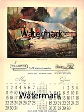 RARE Roy Mason Duck - ONIONS IN THE STEW - Vintage Calendar Art Hunting Print picture