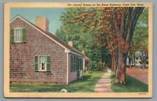 Quaint Homes on the Kings Highway, Cape Cod, Mass. Vintage Postcard c1949 picture