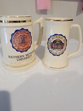 2 Classic Vintage SMU Stein/Mugs.  Southern Methodist University  picture
