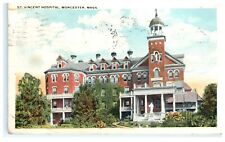 1921 St. Vincent Hospital Worcester MA Massachusetts Postcard picture