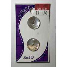 Le Bouton 2 White Pearl Sewing Buttons 3/4