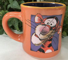 Vtg Disney Winnie the Pooh Tigger Two Sided 10 fl oz Ceramic Coffee Mug picture