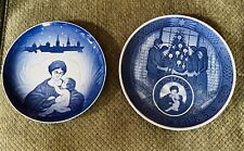 Mother & Child Royal Copenhagen Plates Set of 2 1987 + 75th Anniversary Plate picture