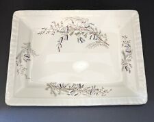 John Maddock And Sons Platter, MAD 169 Blue And Lavender Flowers Semi Porcelain picture