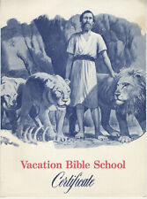 Vintage Ephemera/Paper: Vacation Bible School Certificate (1966) picture
