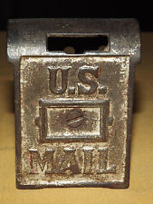 VINTAGE MONEY  U.S. MAIL CAST IRON METAL COIN BANK picture
