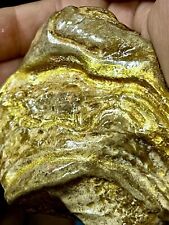 Rock Art 24k Gilded Gold “GOLD CLAIM” 7.4 oz STONE  Gem RokArt By BAJ Hard Resin picture