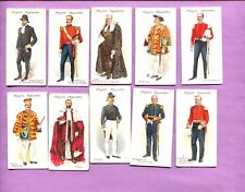1911 JOHN PLAYER & SONS CEREMONIAL AND COURT DRESS 10 DIFFERENT TOBACCO CARD LOT picture