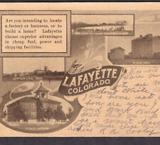 Lafayette CO Simpsom Coal Mine 1907 Northern Colorado Electric Mill Ad PostCard picture