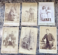 Vintage antique photo cabinet card bundle lot men women children babies picture