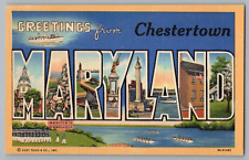 Postcard Greetings From Chestertown, Maryland, Large Letter picture