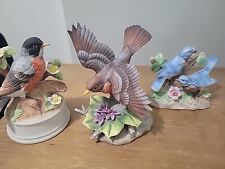 Andrea By Sadek - Robin Bisque Porcelain Bird Figurine #7905 & 2 Others, Nonbrnd picture