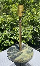 Mid-Century Modern Vintage Green Stone & Brass Table Desk Lamp 20th C. Marble picture