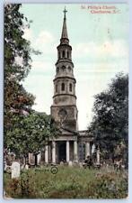 1909 CHARLESTON SOUTH CAROLINA SC ST PHILIP'S CHURCH ANTIQUE POSTCARD picture