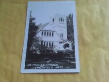 RARE 1910s RPPC POSTCARD METHODIST CHURCH GREENFIELD MASSACHUSETTS picture