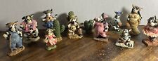 Set Of  12 CowTown 1992 Gantz Resin Cow Family picture