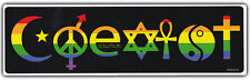 LGBT Bumper Sticker COEXIST Rainbow Style Support Gay Pride Ally Friendly Decal picture