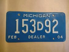 Michigan Dealer License Plate  2004 picture