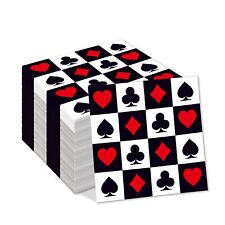 40Pcs Casino Poker Card Paper Napkins Las Vegas Paper Napkin Set Club Game Di... picture