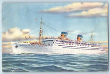 Postcard S/S Atlantic Transatlantic Passenger Service c1950's Posted picture