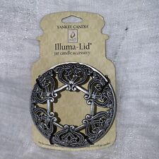 Yankee Candle Illuma-Lid Topper Silver Scroll Metal Jar Candle Topper New picture