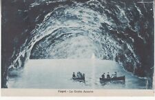 Capri Italy. Blue Cave. La Grotta Azzurra. Canoes, Cavern. Vintage Postcard picture