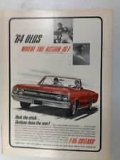 OldsAdv21 Vintage Advertisement 1964 Oldsmobile F-85 Cutlass Convertible 11/63 2 picture