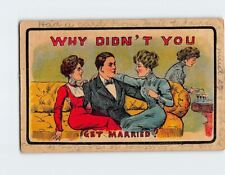Postcard Why Didn't You Get Married? Vintage Art Print picture