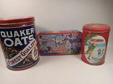 collectable food containers metal vintage food tins lot of 3 picture