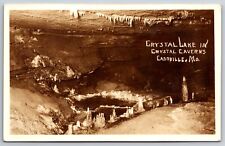 Cassville Missouri~Crystal Caverns Interior~Crystal Lake~1930s RPPC picture