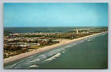 Cocoa Beach Florida Aerial View Vintage Unposted Postcard picture