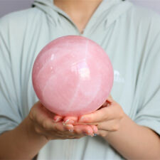 4.35LB Natural Rose Quartz Ball Crystal Reiki Quartz Sphere Repair Gem 106mm picture