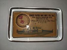 Vintage Advertising Paperweight with Dice, Eagle Paper Box Mfg Co Chicago  picture