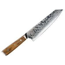 Japanese kitchen knife￼ 8 Inches Damascus Steel VG10 Olive Wood Handle picture