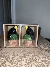 New Ceramic Tropical Toucan Bird Salt & Pepper Shakers by Amici Home 4